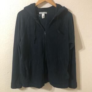 Outerknown Mens Zipper Hoodie in Navy Blue - Size Medium
